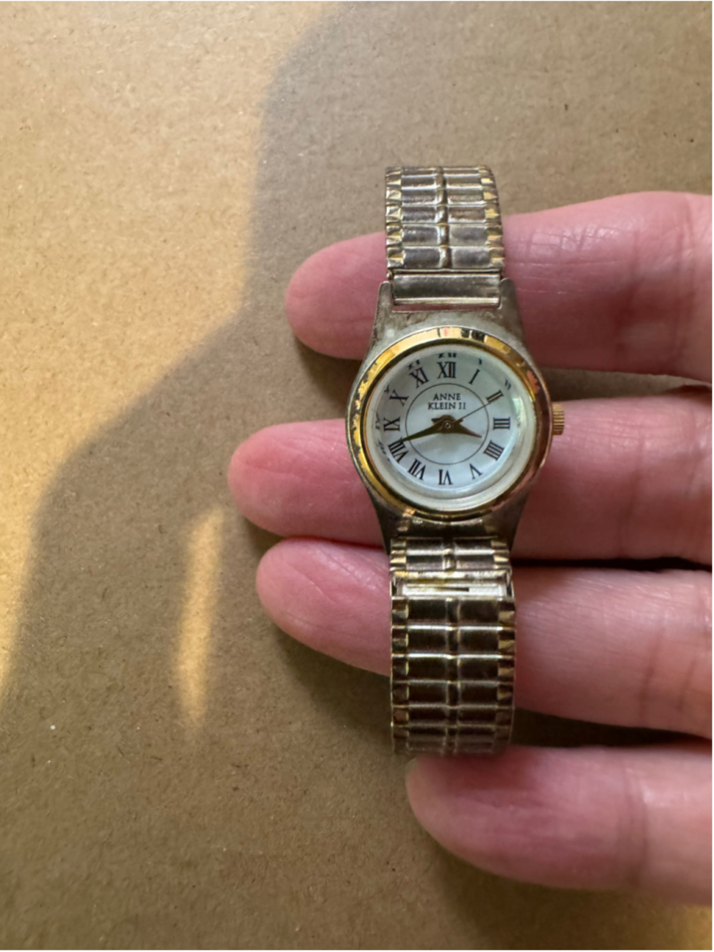 Women's Vintage Anne Klein II Quartz Watch Silver and Gold Tone Expansion Band